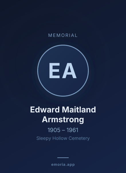 Memorial portrait of Edward Maitland Armstrong