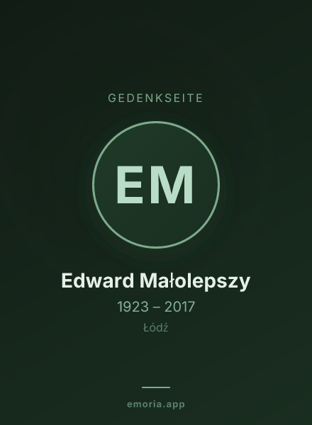 Gedenkportrait von Edward Małolepszy