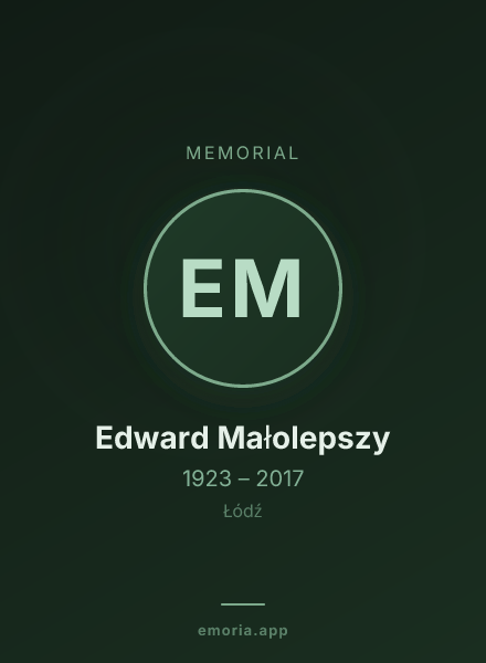 Memorial portrait of Edward Małolepszy