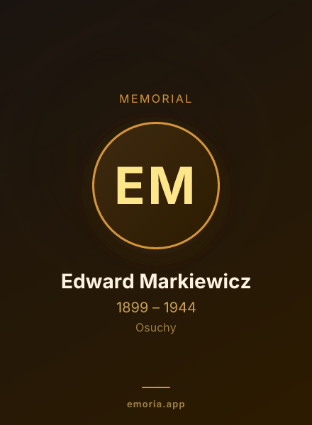 Memorial portrait of Edward Markiewicz
