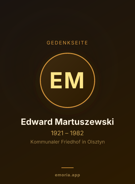 Gedenkportrait von Edward Martuszewski