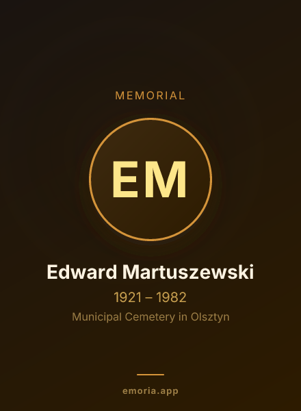 Memorial portrait of Edward Martuszewski