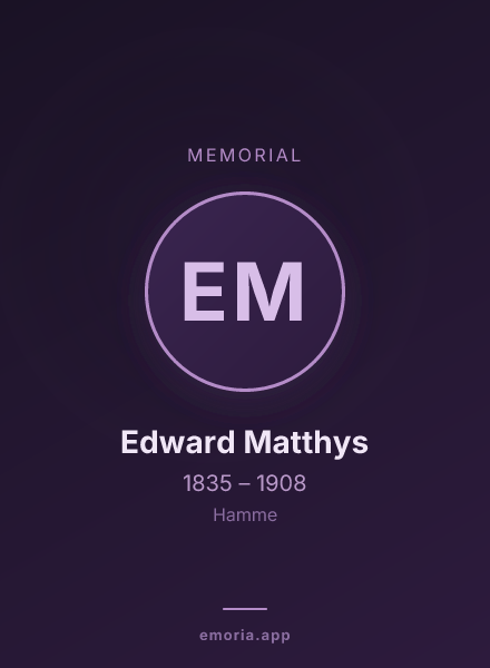 Memorial portrait of Edward Matthys