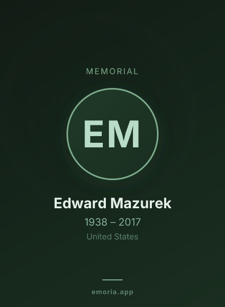 Memorial portrait of Edward Mazurek