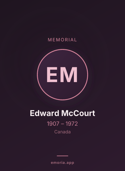 Memorial portrait of Edward McCourt