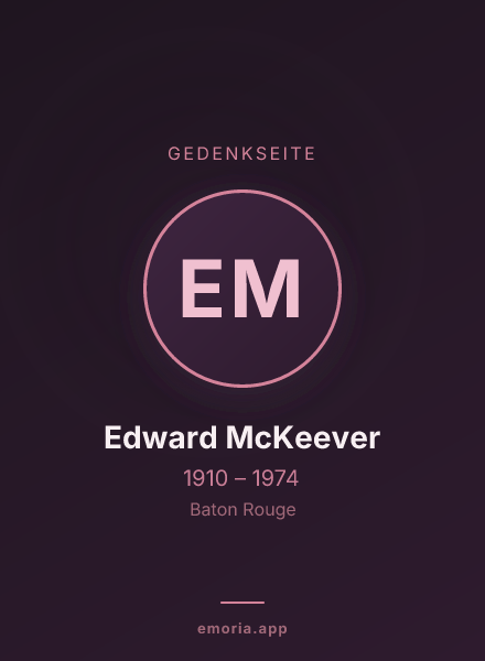 Gedenkportrait von Edward McKeever