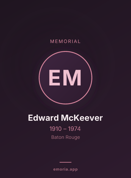 Memorial portrait of Edward McKeever