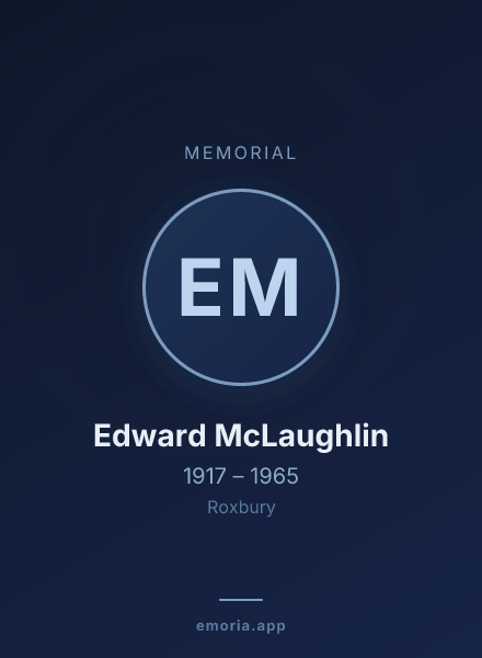 Memorial portrait of Edward McLaughlin
