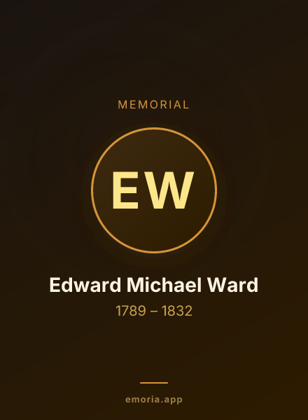 Memorial portrait of Edward Michael Ward