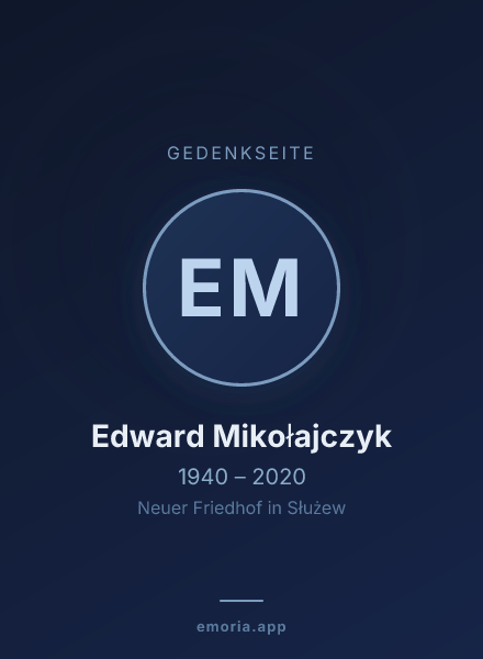 Gedenkportrait von Edward Mikołajczyk