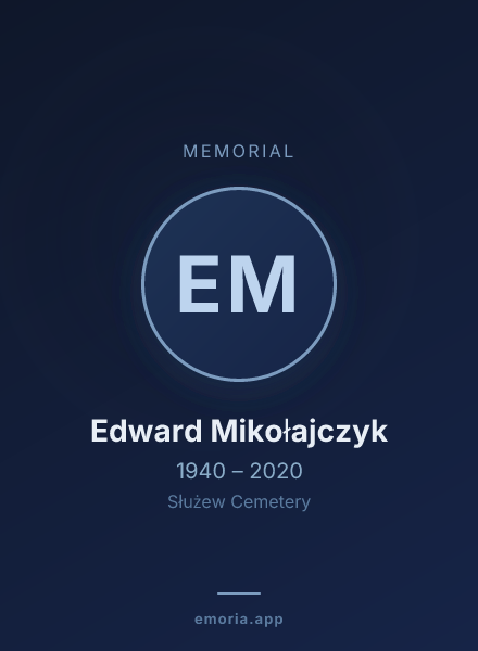 Memorial portrait of Edward Mikołajczyk