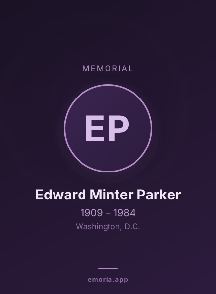 Memorial portrait of Edward Minter Parker