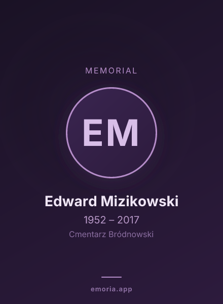 Memorial portrait of Edward Mizikowski