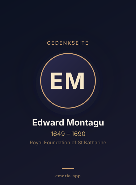 Gedenkportrait von Edward Montagu
