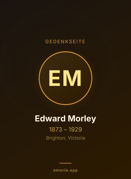 Gedenkportrait von Edward Morley
