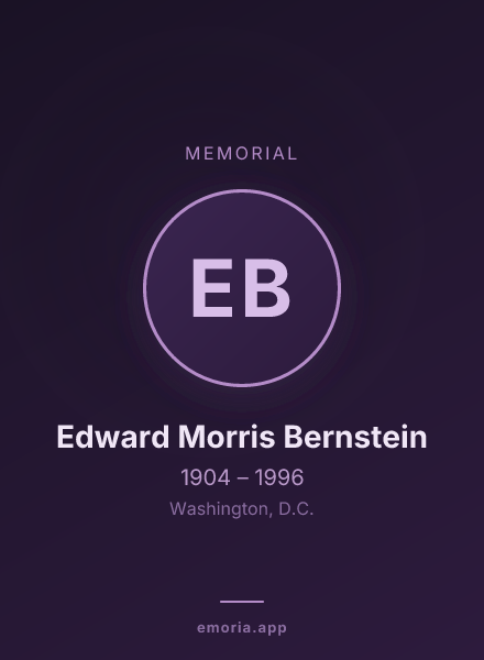 Memorial portrait of Edward Morris Bernstein
