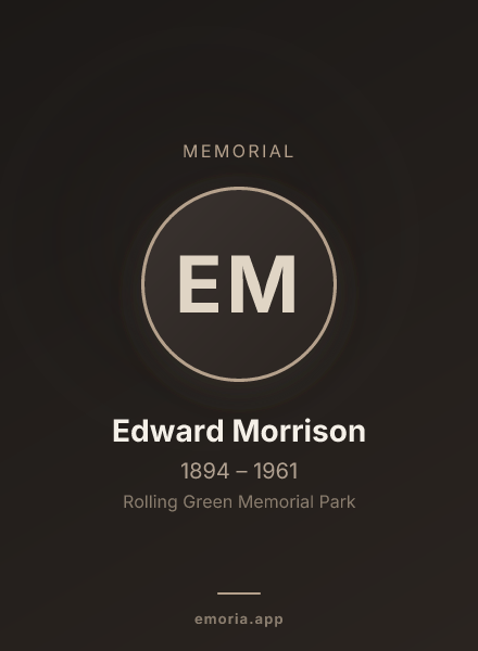 Memorial portrait of Edward Morrison