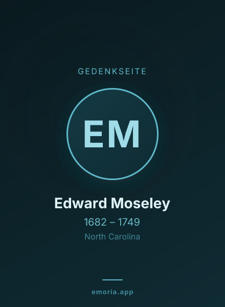 Gedenkportrait von Edward Moseley