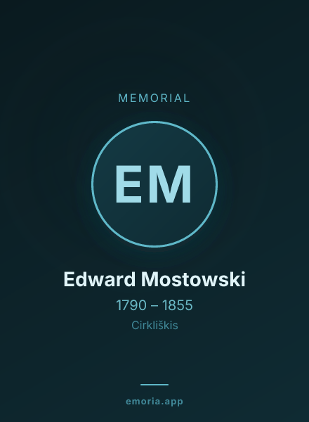 Memorial portrait of Edward Mostowski