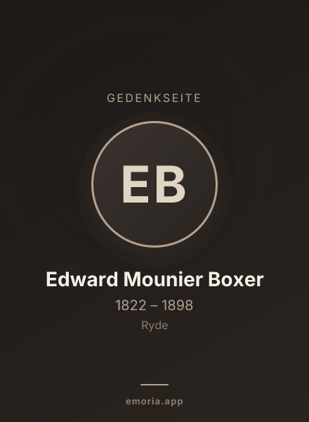 Gedenkportrait von Edward Mounier Boxer