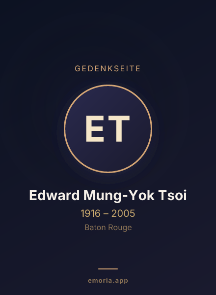 Gedenkportrait von Edward Mung-Yok Tsoi