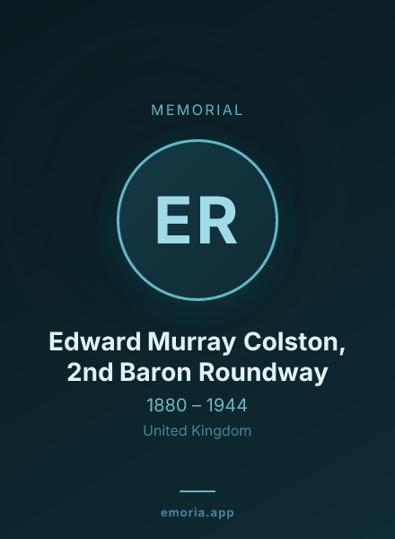 Memorial portrait of Edward Murray Colston, 2nd Baron Roundway