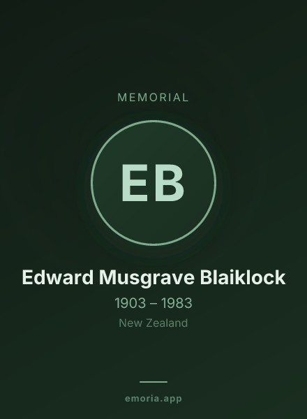Memorial portrait of Edward Musgrave Blaiklock