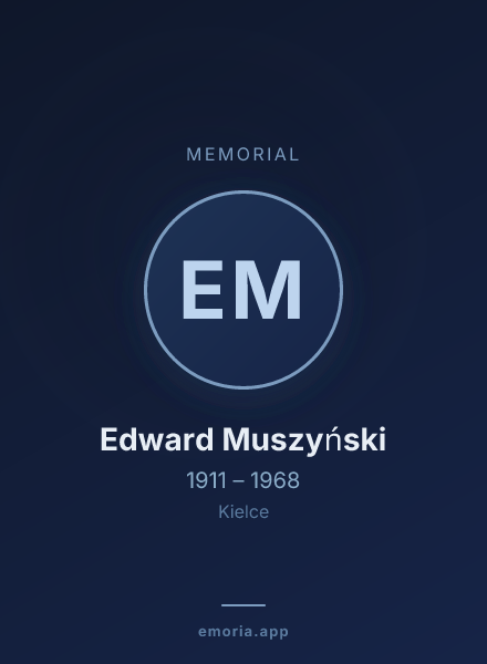 Memorial portrait of Edward Muszyński
