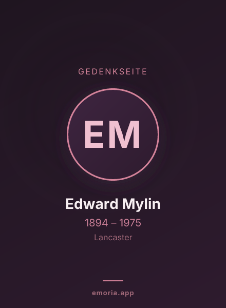 Gedenkportrait von Edward Mylin