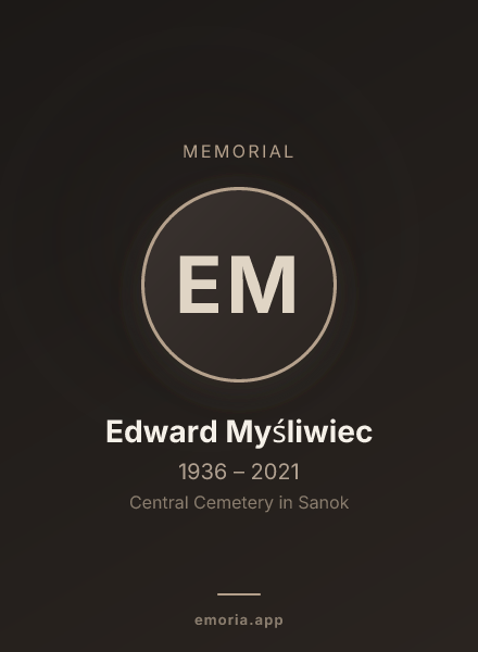 Memorial portrait of Edward Myśliwiec