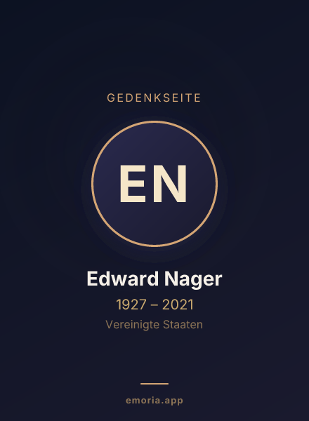 Gedenkportrait von Edward Nager