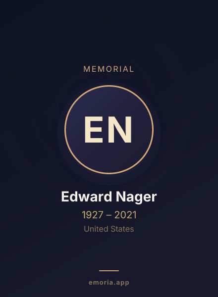 Memorial portrait of Edward Nager