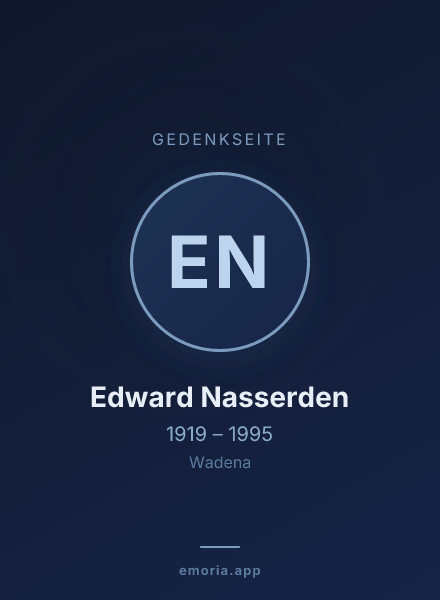Gedenkportrait von Edward Nasserden