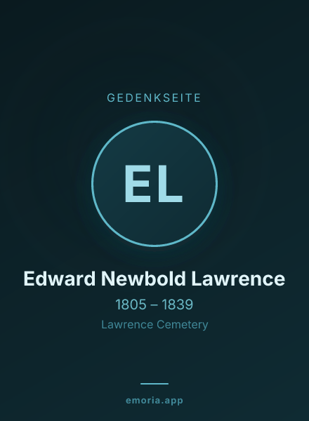 Gedenkportrait von Edward Newbold Lawrence