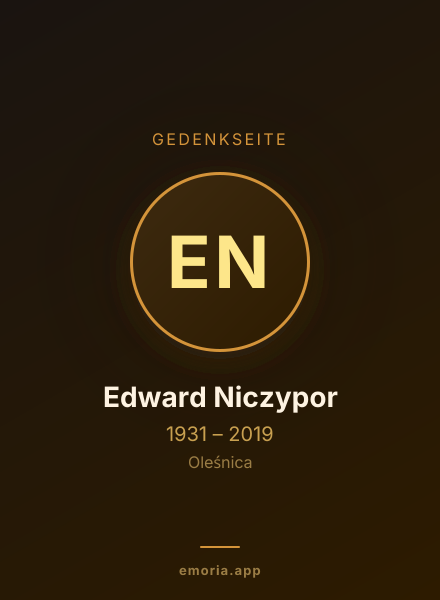 Gedenkportrait von Edward Niczypor