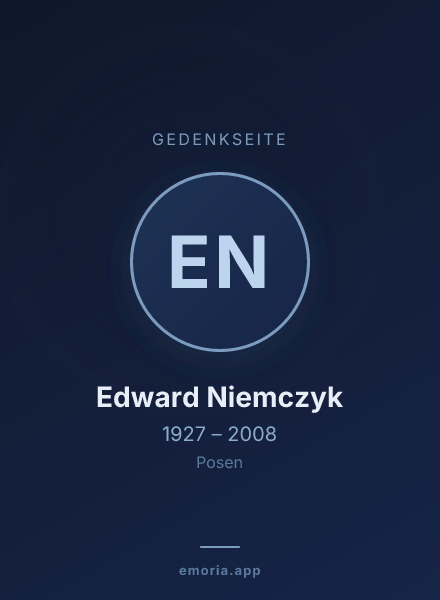 Gedenkportrait von Edward Niemczyk