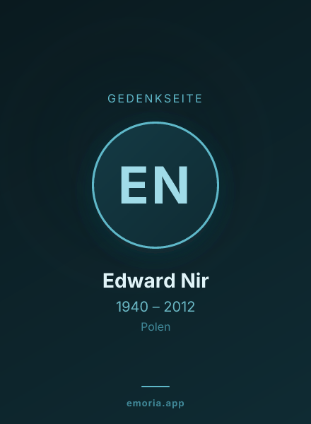 Gedenkportrait von Edward Nir