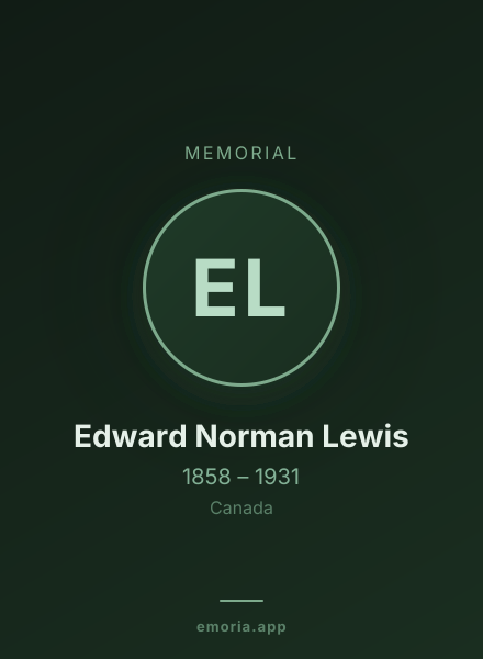Memorial portrait of Edward Norman Lewis