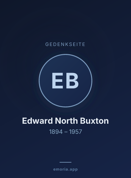 Gedenkportrait von Edward North Buxton