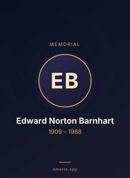 Memorial portrait of Edward Norton Barnhart