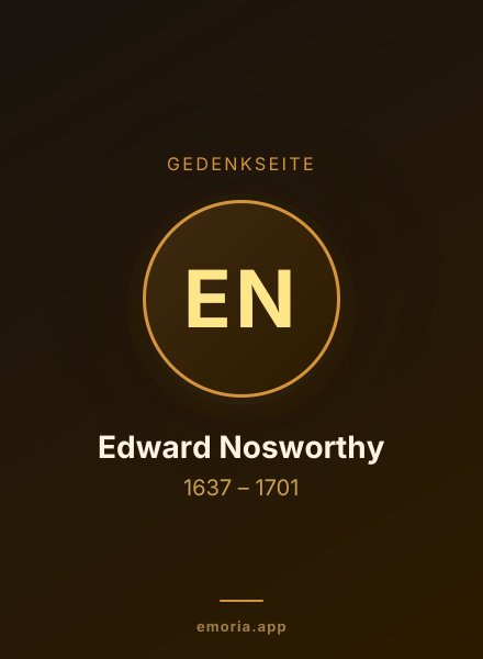 Gedenkportrait von Edward Nosworthy