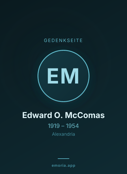 Gedenkportrait von Edward O. McComas