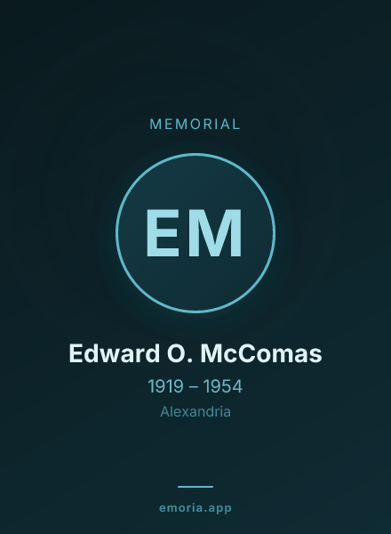 Memorial portrait of Edward O. McComas