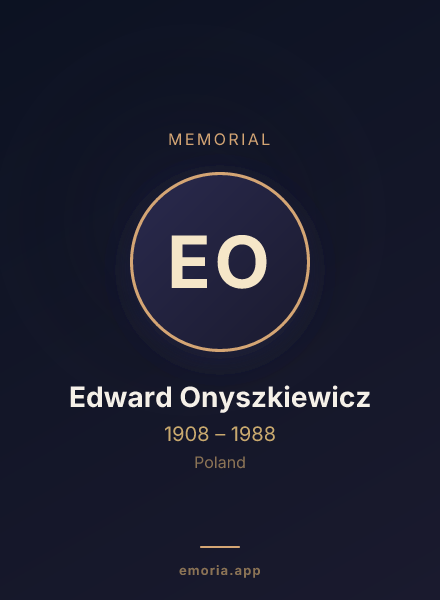 Memorial portrait of Edward Onyszkiewicz
