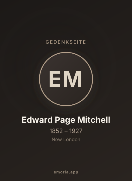 Gedenkportrait von Edward Page Mitchell