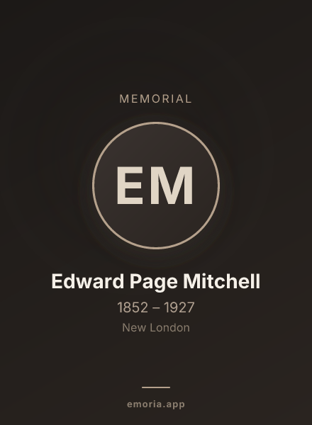 Memorial portrait of Edward Page Mitchell