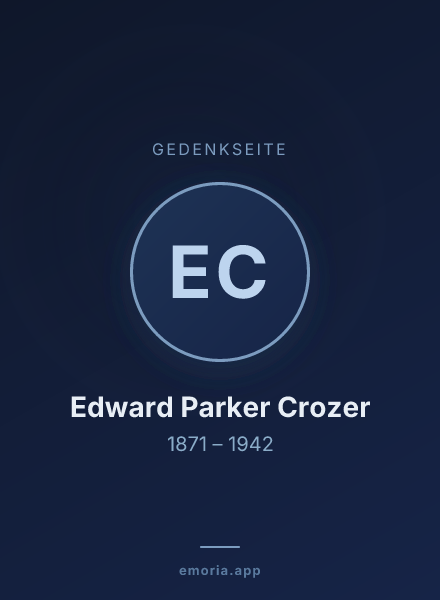 Gedenkportrait von Edward Parker Crozer