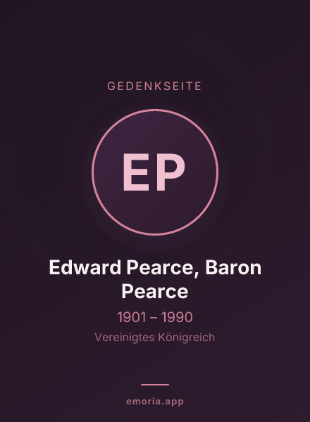 Gedenkportrait von Edward Pearce, Baron Pearce