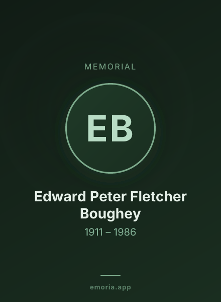 Memorial portrait of Edward Peter Fletcher Boughey