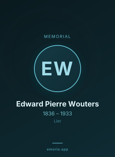 Memorial portrait of Edward Pierre Wouters
